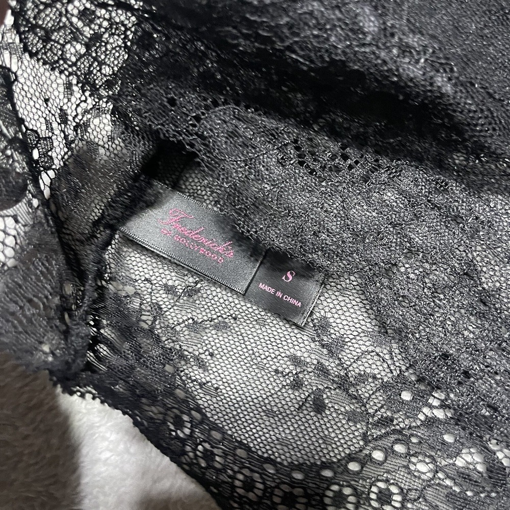 Fredricks Of Hollywood Cami Womens Small Black Lace Sheer Sexy - Picture 6 of 6